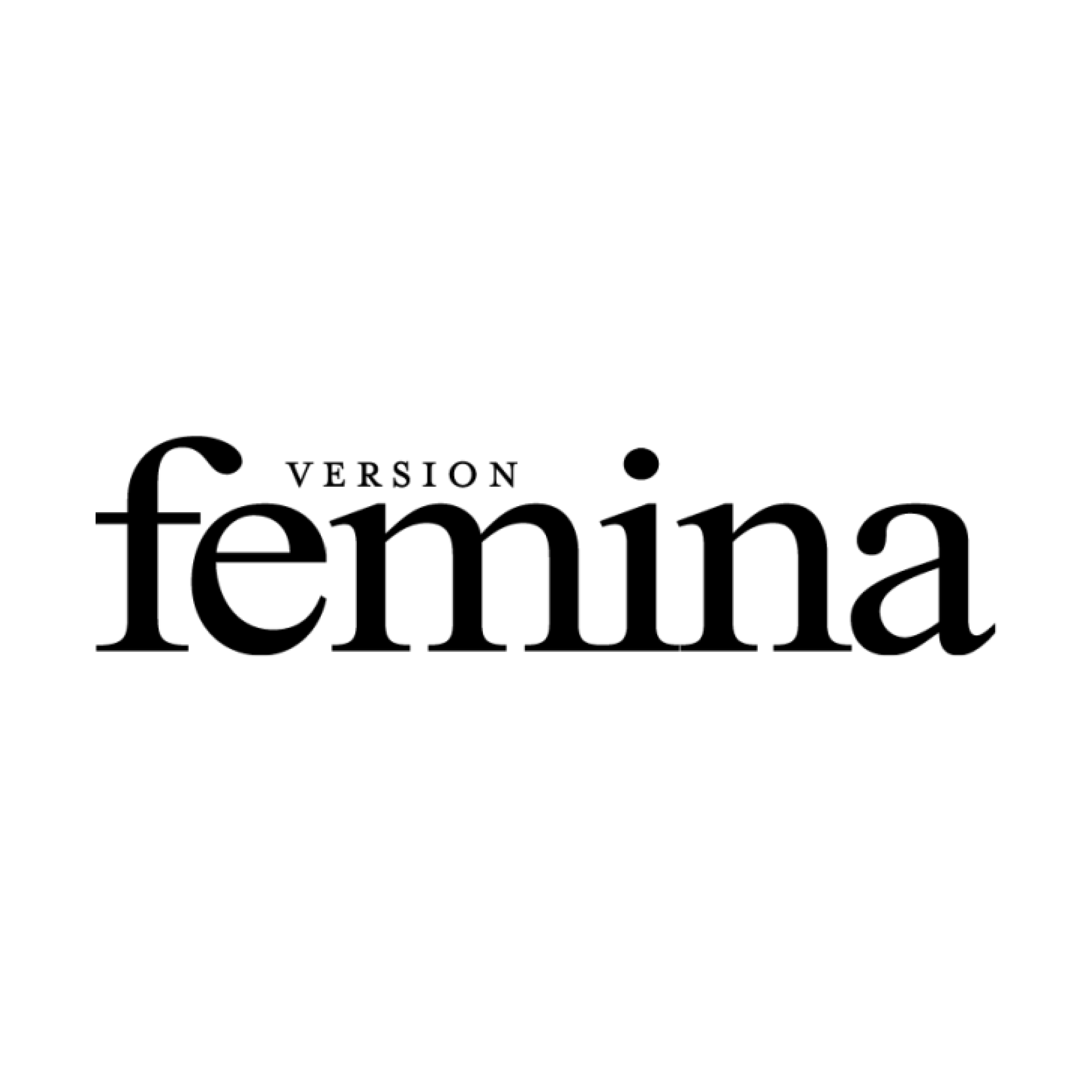 Logo noir du média Version Fémina.